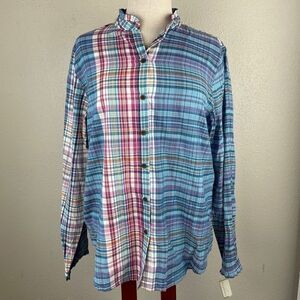 NWT Passports Button Down Shirt Size Large